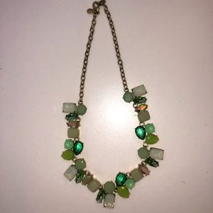 BEAUTIFUL JCREW GREEN GEM STATEMENT NECKLACE!